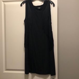 Rebecca Taylor Fringe Jersey Dress